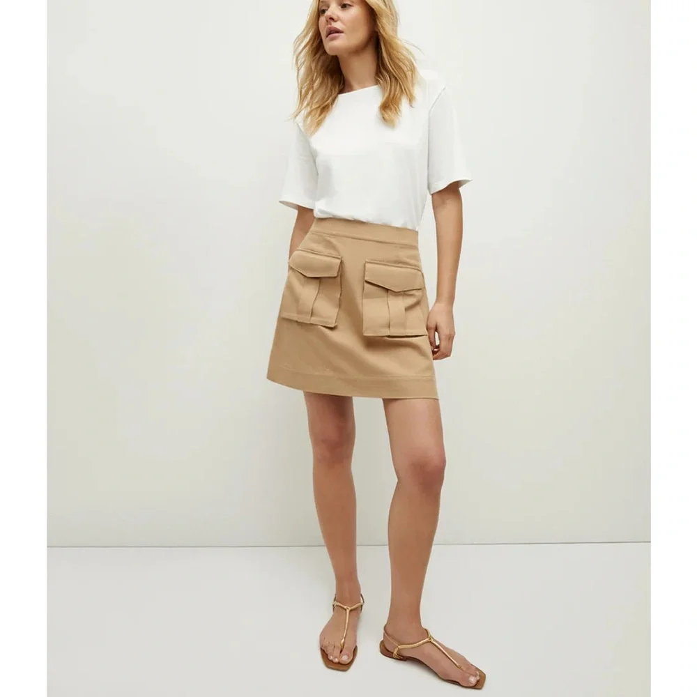 Veronica Beard White and Tan Dress - Picture 2 of 12